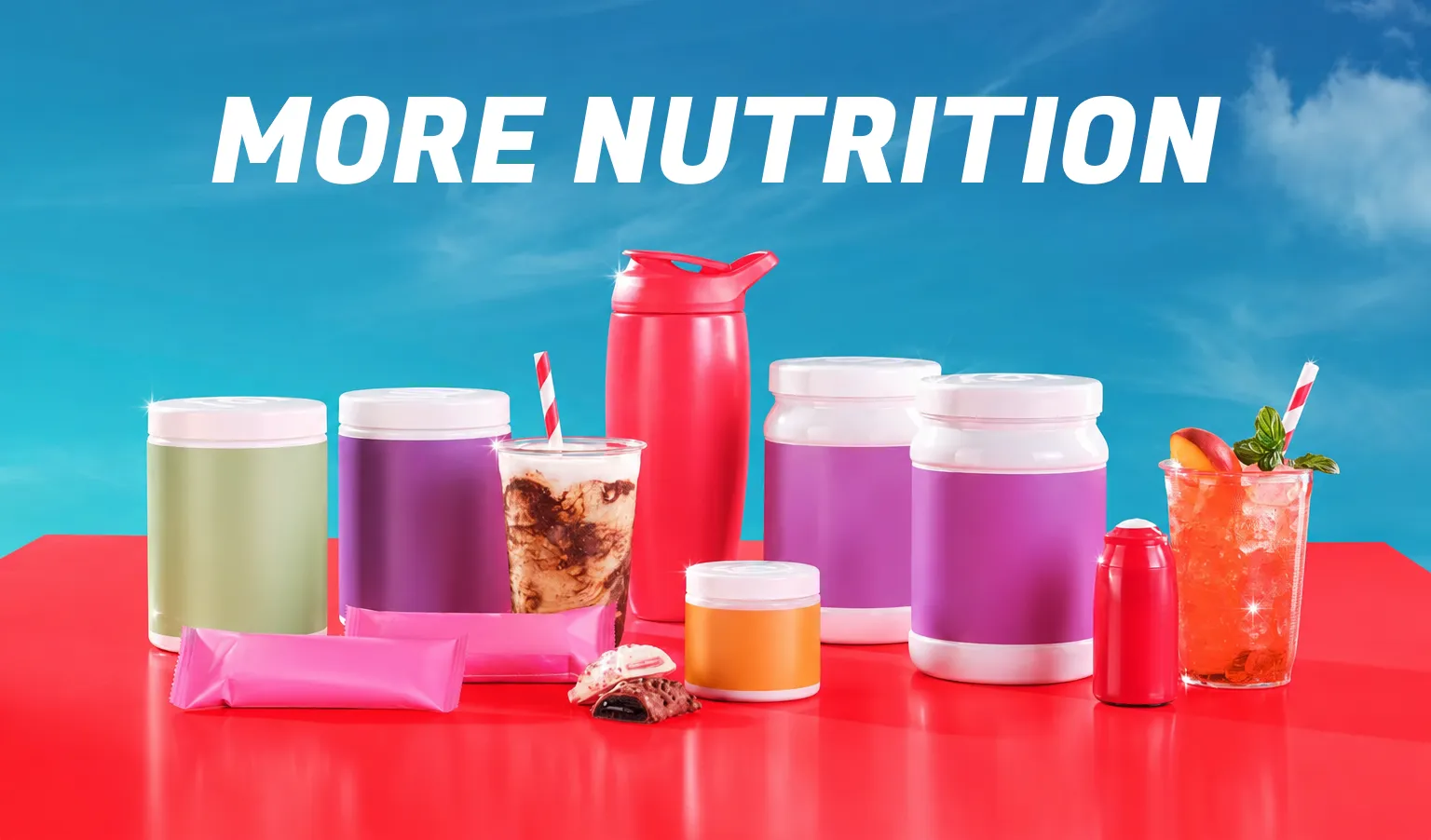More-Nutrition-Produkte als Sinnbild für eine über Personenmarke und Community gewachsene Lebensmittelmarke