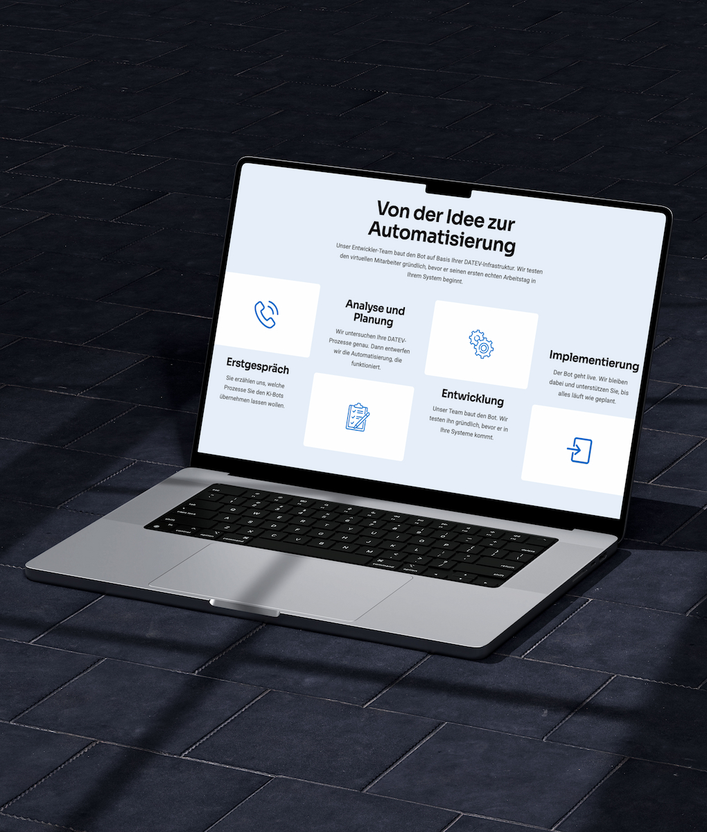 KI-Steuerflow auf MacBook Pro